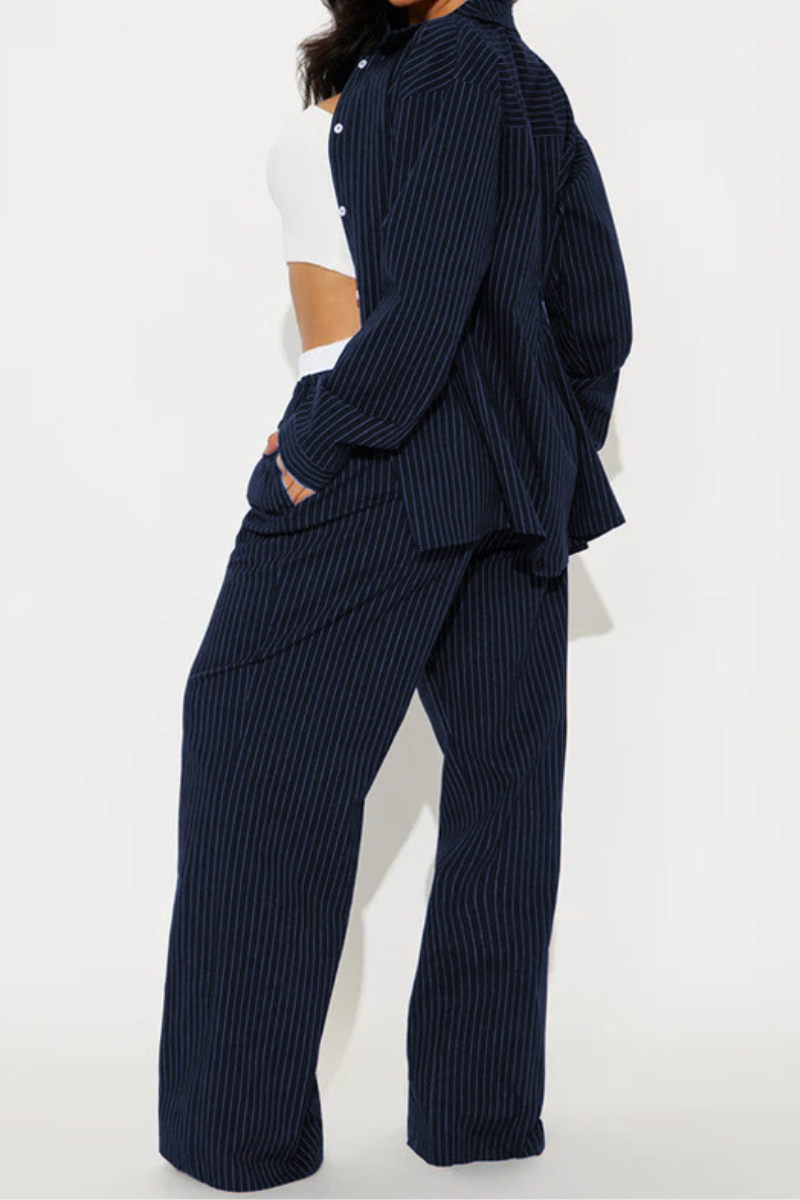Tessa™ | Gestreiftes, bequemes zweiteiliges Set