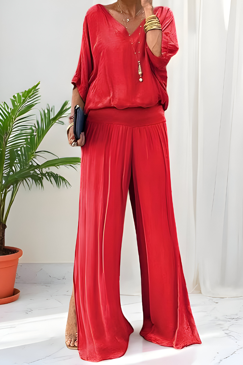 CAVANA | Elegante Jumpsuit met Wijde Pijpen