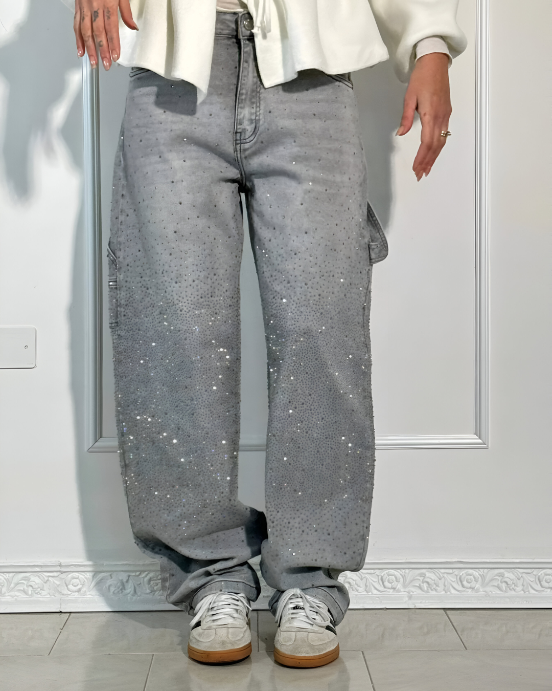 Denim Jeans met Sterrenstof