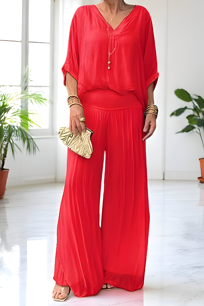 CAVANA | Elegante Jumpsuit met Wijde Pijpen