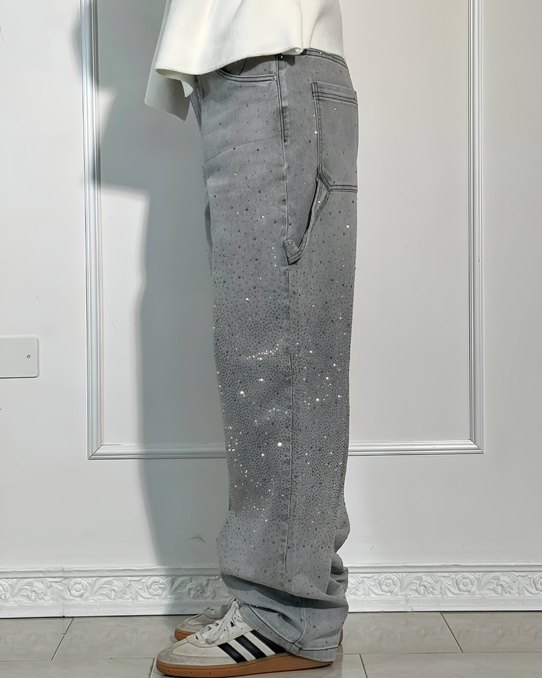 Denim Jeans met Sterrenstof