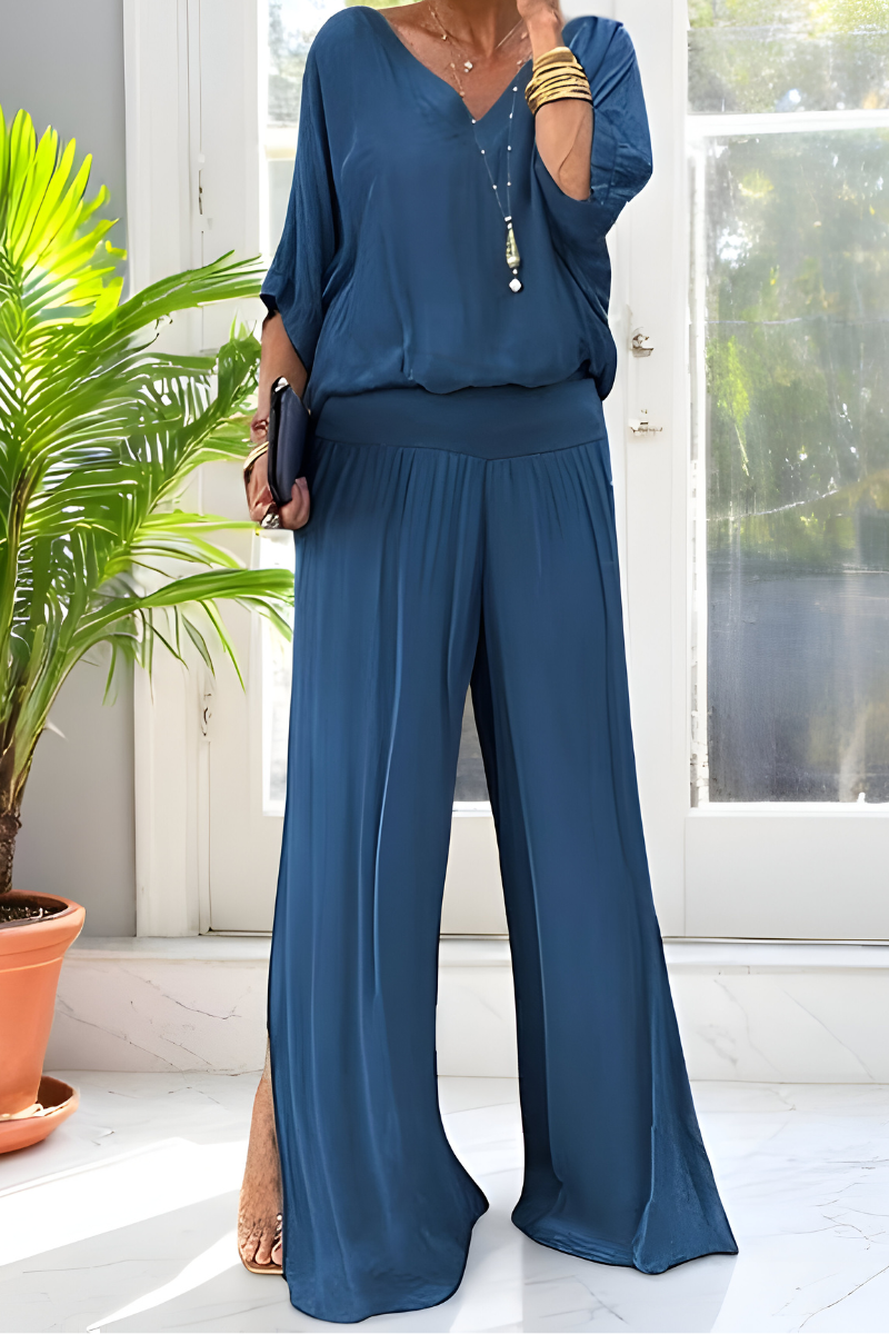 CAVANA | Elegante Jumpsuit met Wijde Pijpen