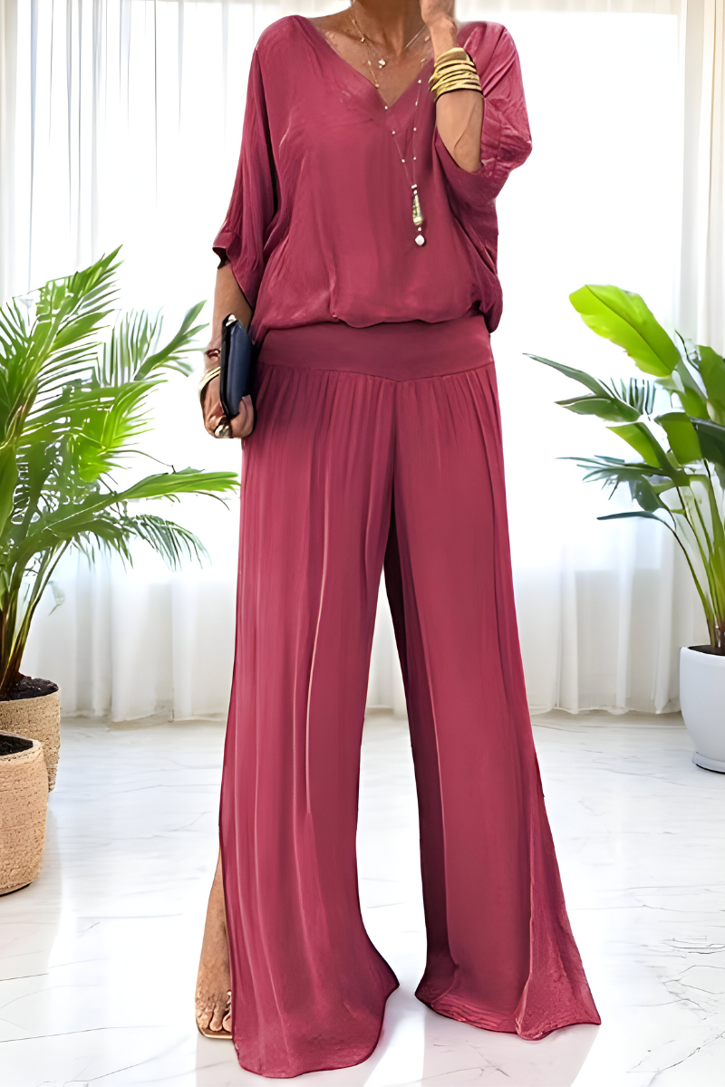 CAVANA | Elegante Jumpsuit met Wijde Pijpen