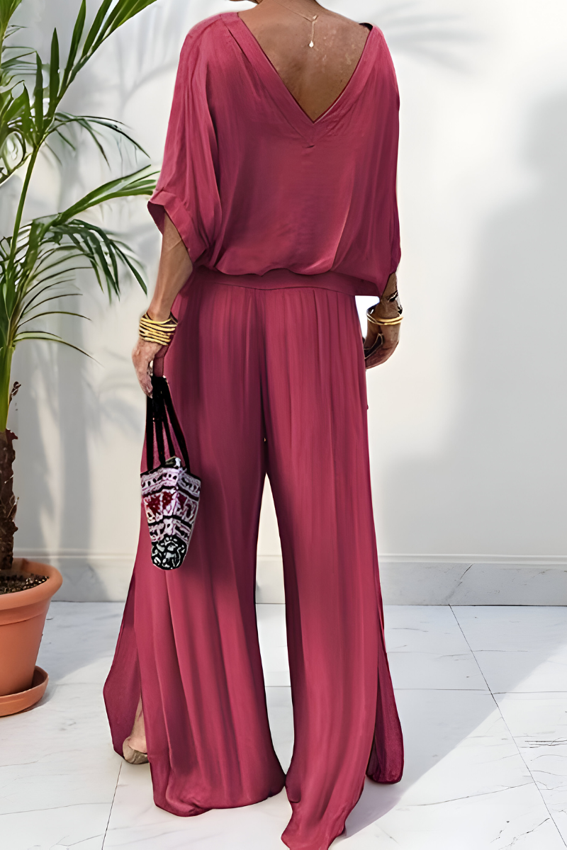 CAVANA | Elegante Jumpsuit met Wijde Pijpen