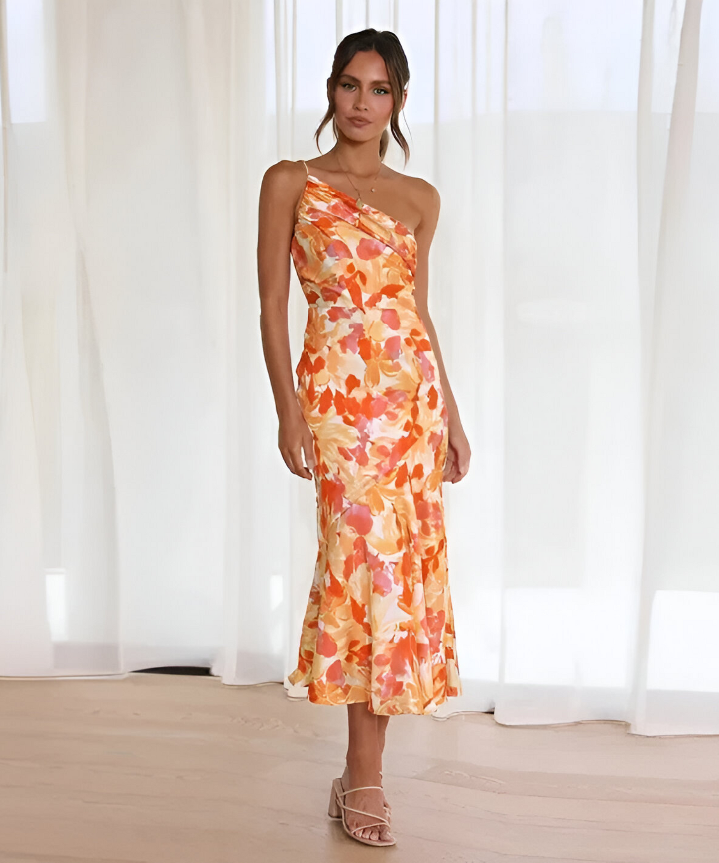 CLAIRELIA | One-Shoulder Bloemenjurk