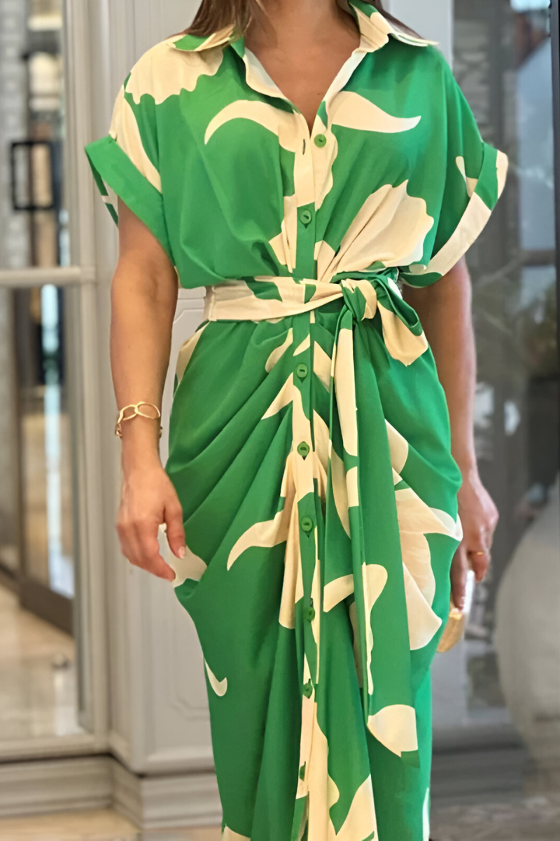 CLAIRELIA | Bloemenjurk met Ceintuur