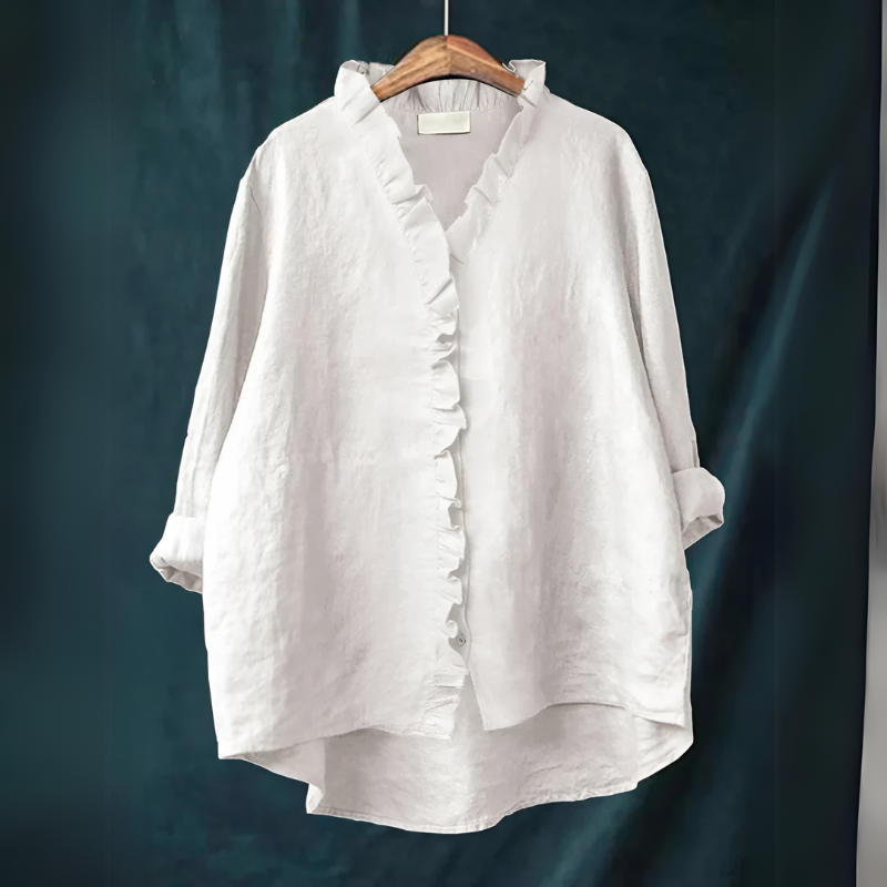 CLAIRELIA | Klassieke Ruches Blouse