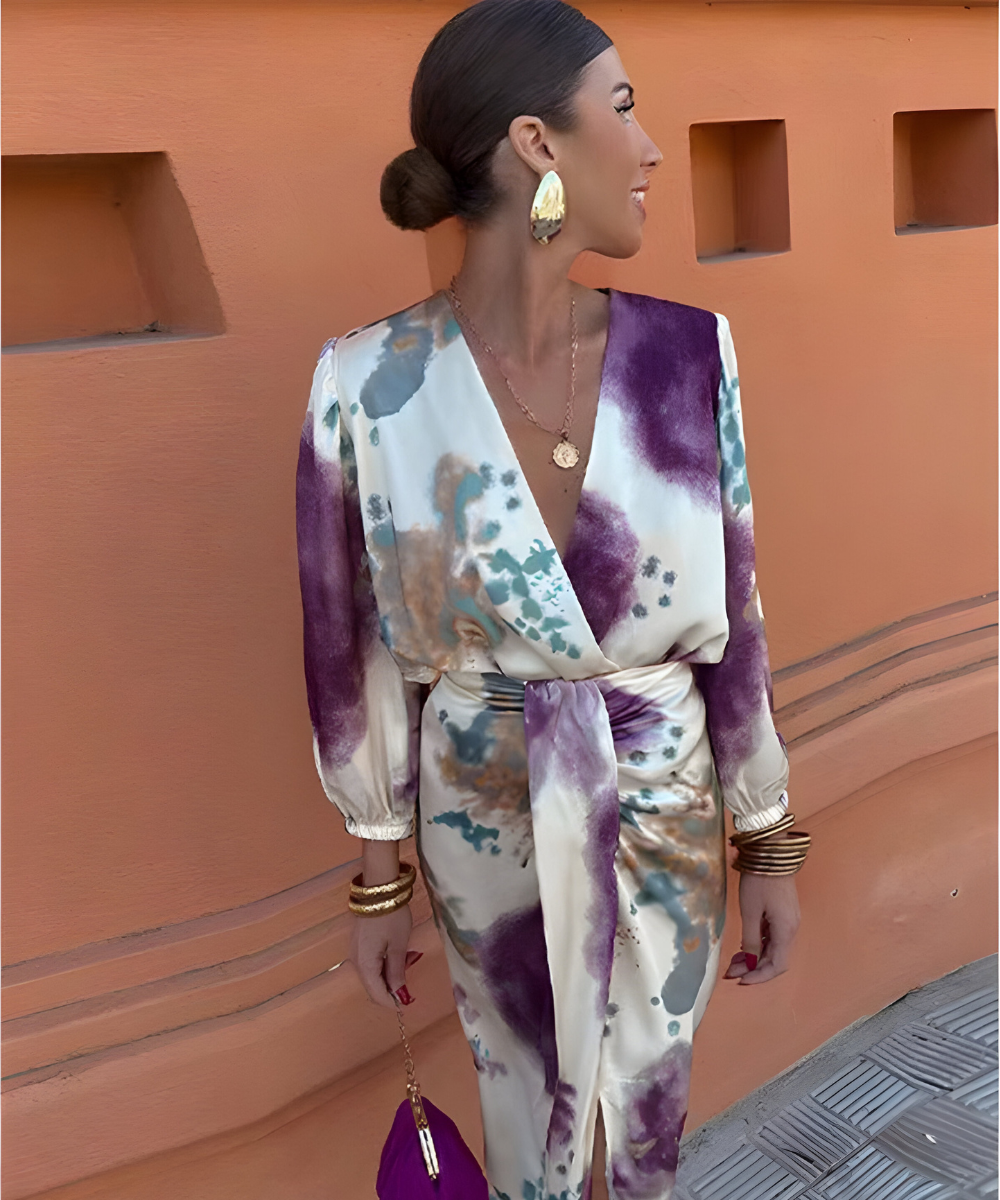 Sylvia™ | Schickes Kleid mit abstraktem Print