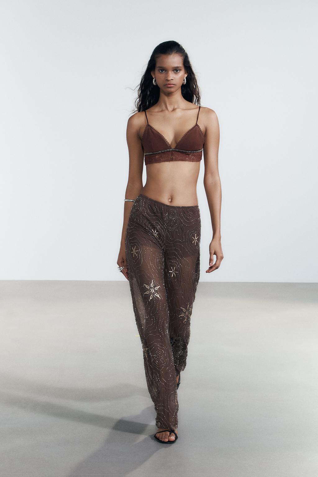 Kralen Mesh Broek met Kristallen