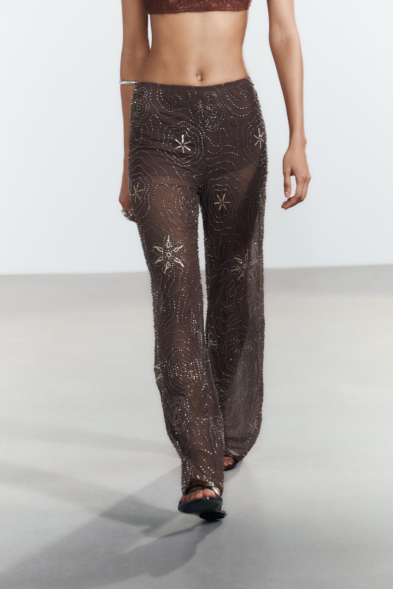 Kralen Mesh Broek met Kristallen