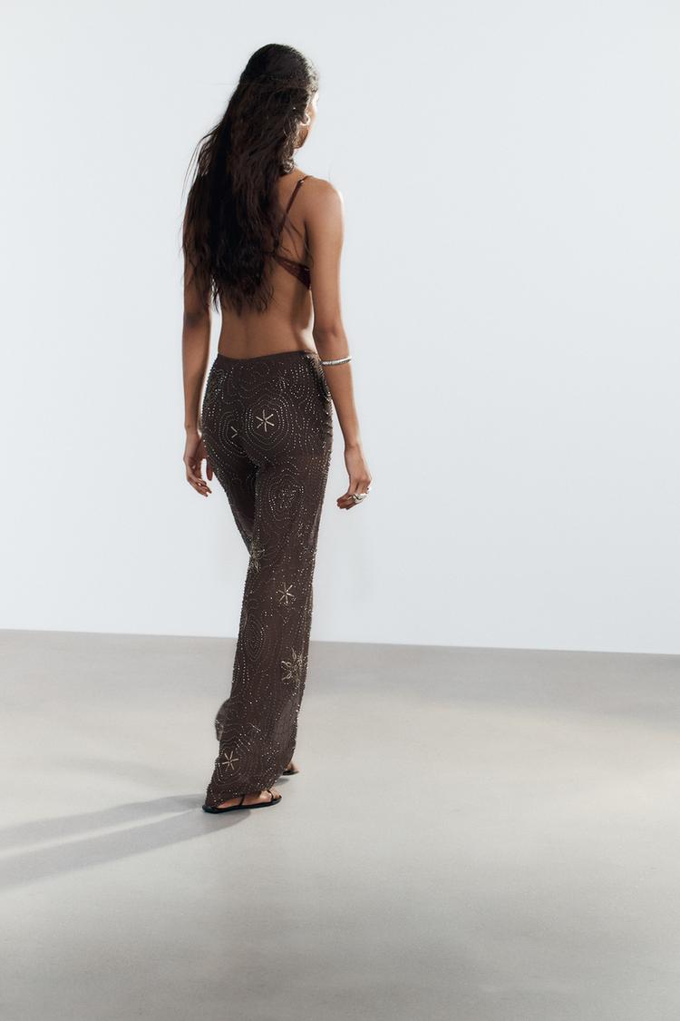 Kralen Mesh Broek met Kristallen