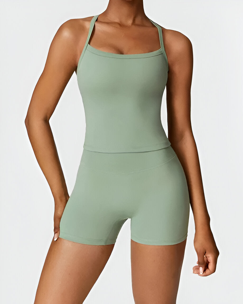 ELIN | Naadloze Pasvorm Shorts & Tank Set – Comfort en Stijl in Één Set