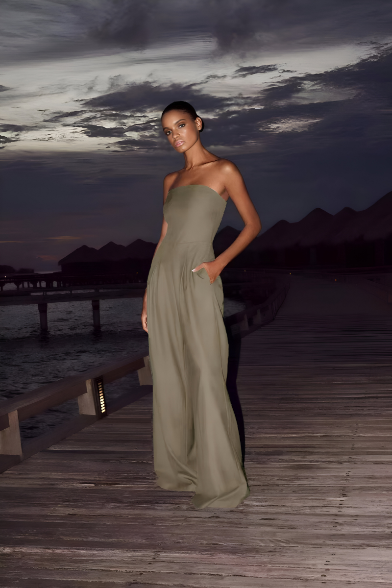 CLAIRELIA Elegante Strapless Jumpsuit β Luxe & Vrouwelijke Charme