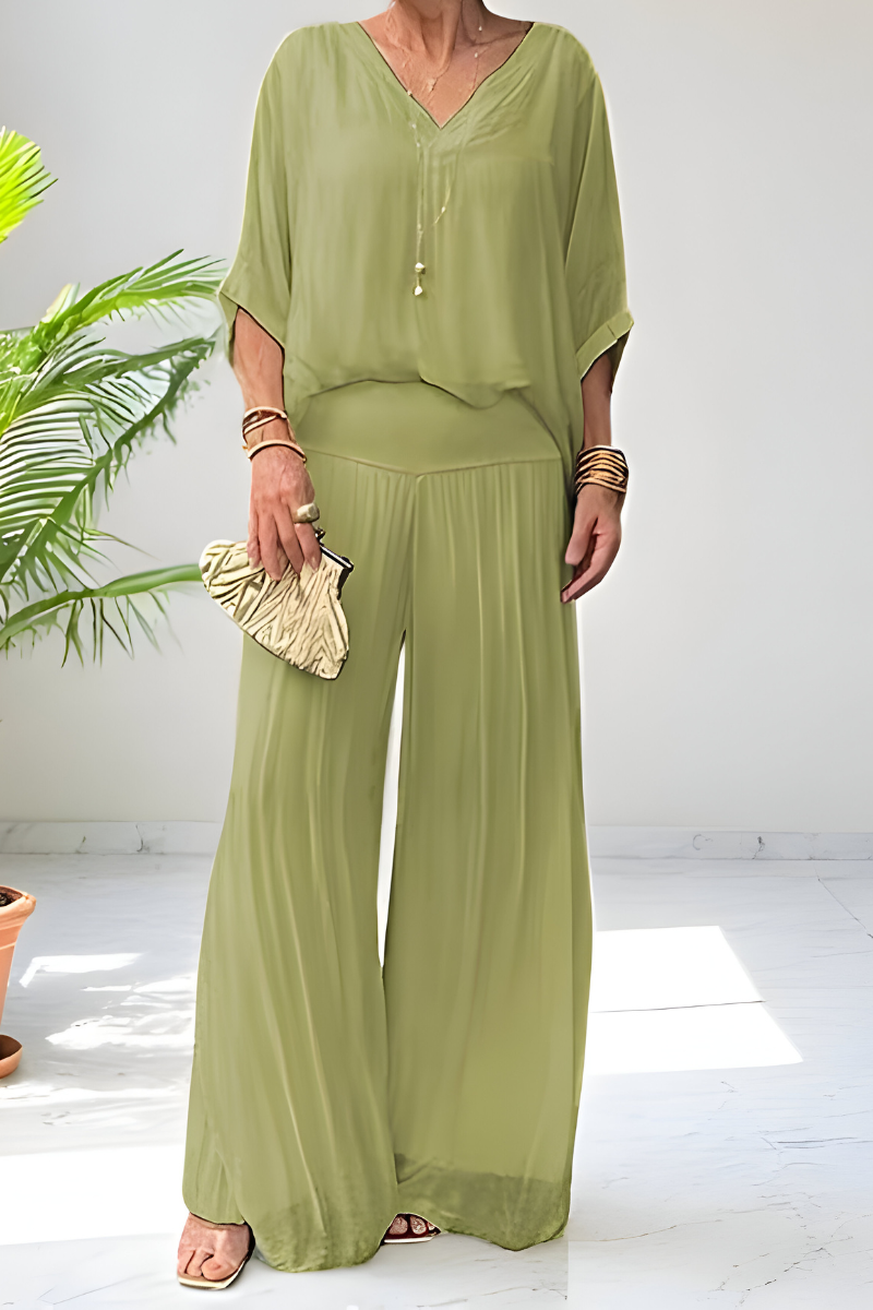 CAVANA | Elegante Jumpsuit met Wijde Pijpen
