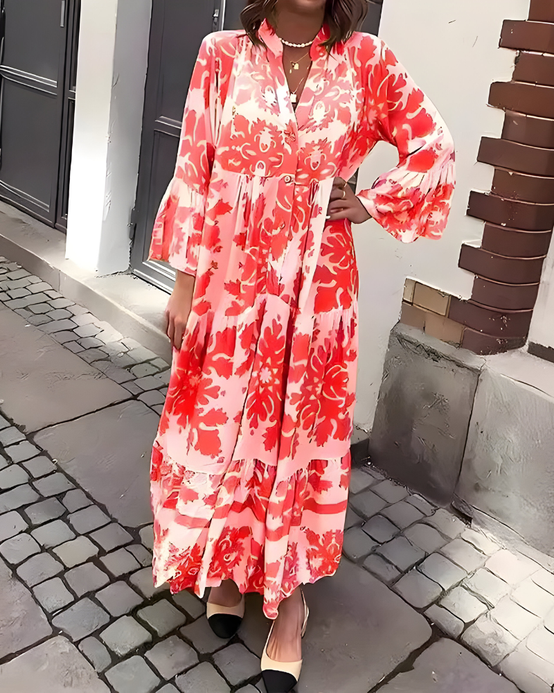 CLAIRELIA | Bloemen Maxi-jurk