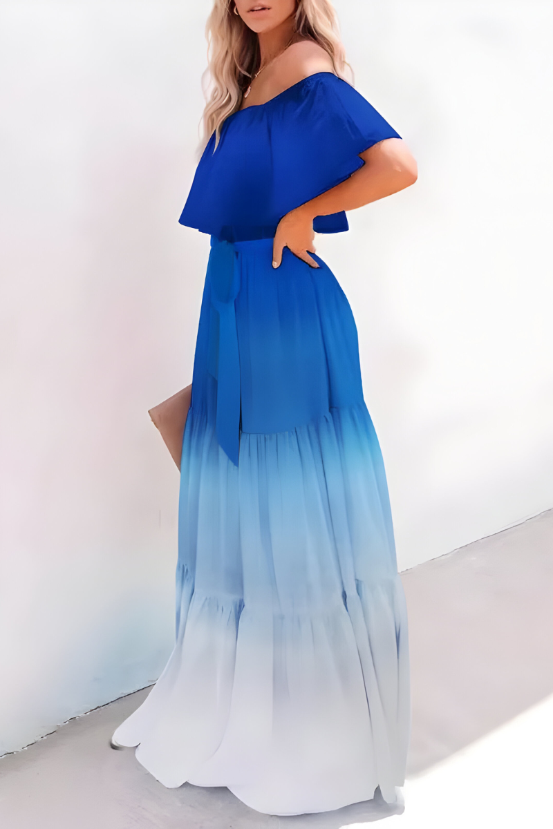 Islara DOT DRESS – Plus size off-shoulder zomerjurk met stippen