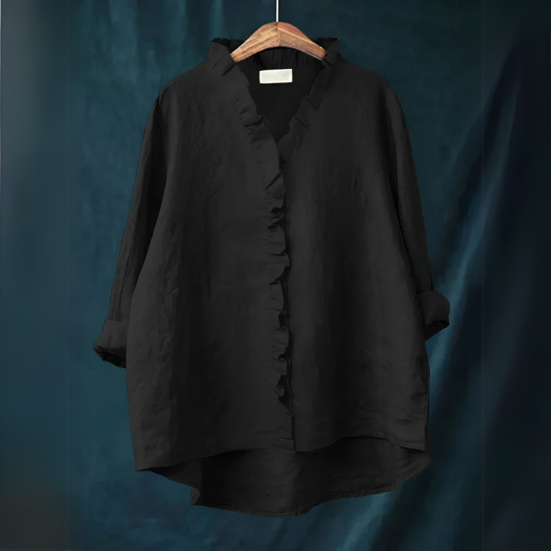 CLAIRELIA | Klassieke Ruches Blouse