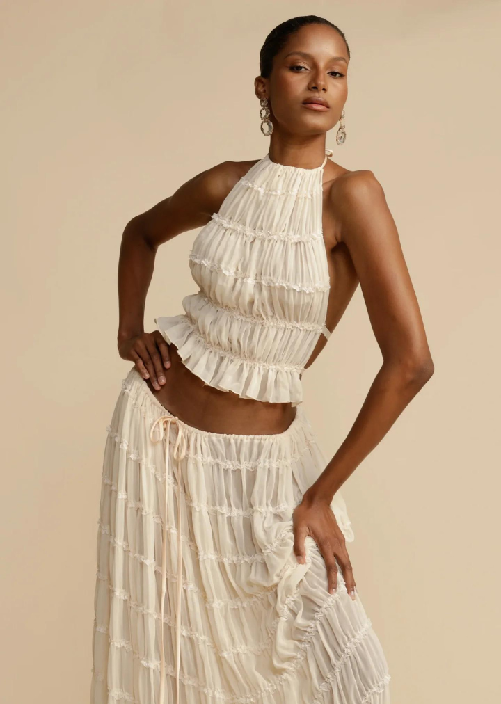 Flora™ | Eleganter langer Rock und Top
