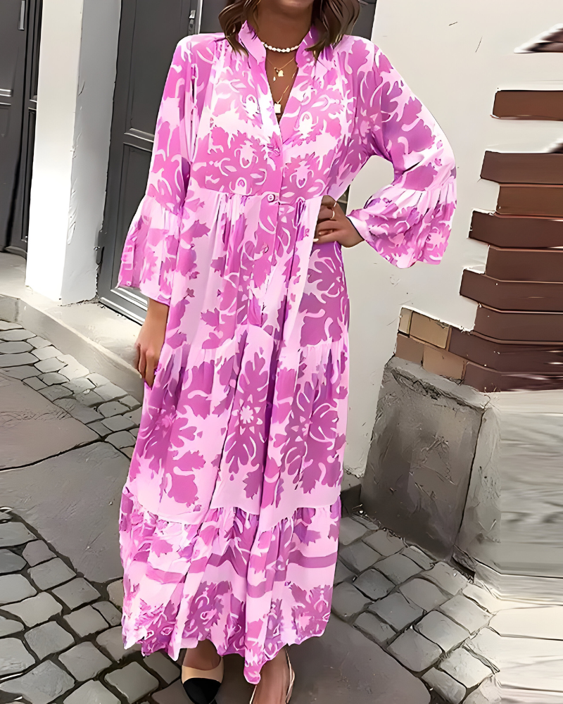 CLAIRELIA | Bloemen Maxi-jurk