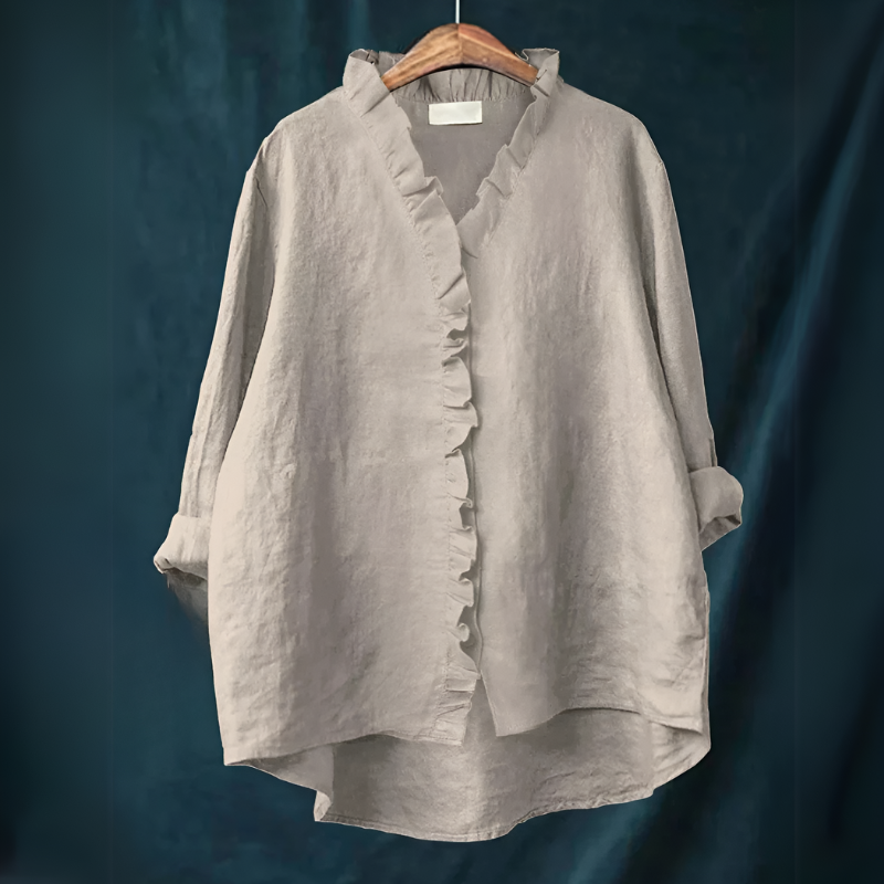 CLAIRELIA | Klassieke Ruches Blouse