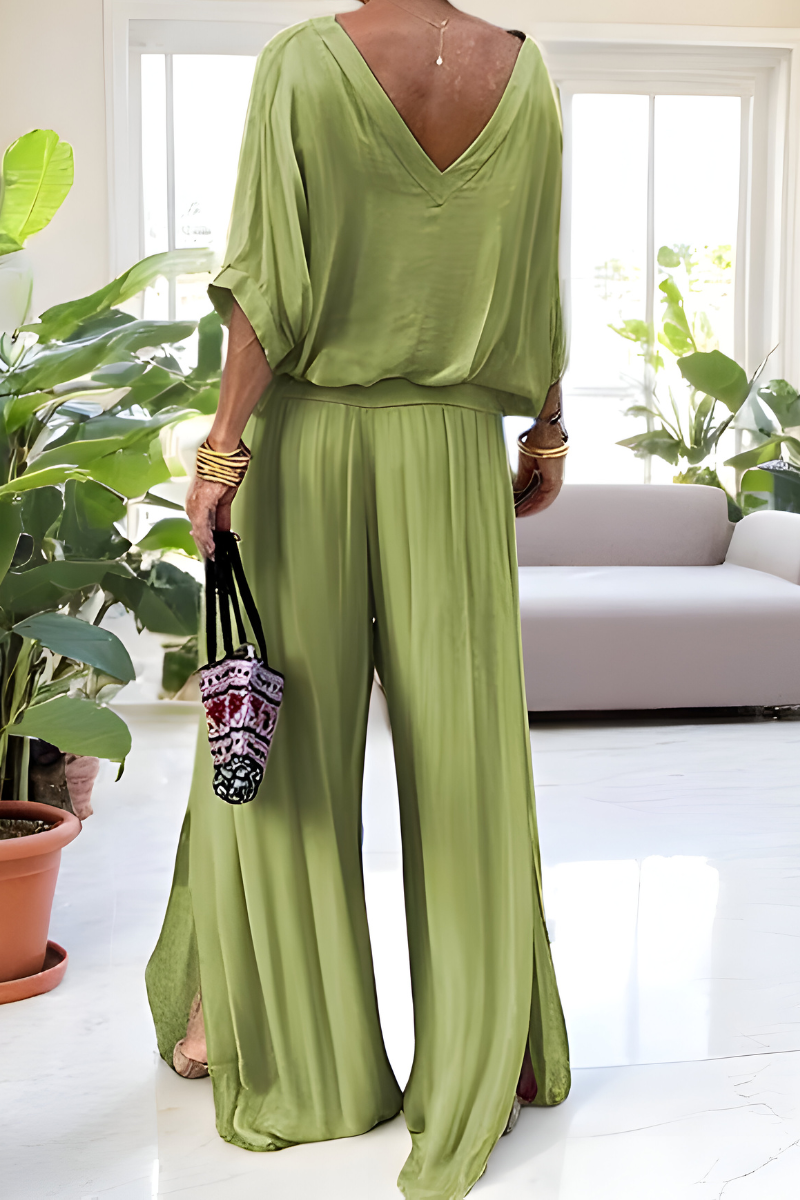 CAVANA | Elegante Jumpsuit met Wijde Pijpen