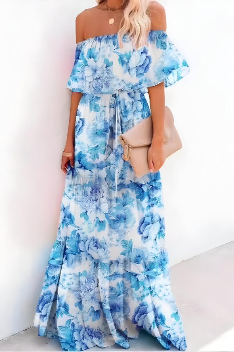 Islara DOT DRESS – Plus size off-shoulder zomerjurk met stippen