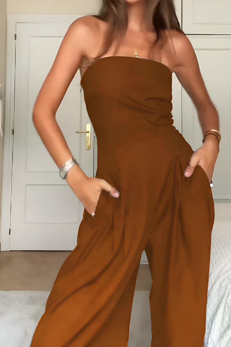 CLAIRELIA Elegante Strapless Jumpsuit β Luxe & Vrouwelijke Charme