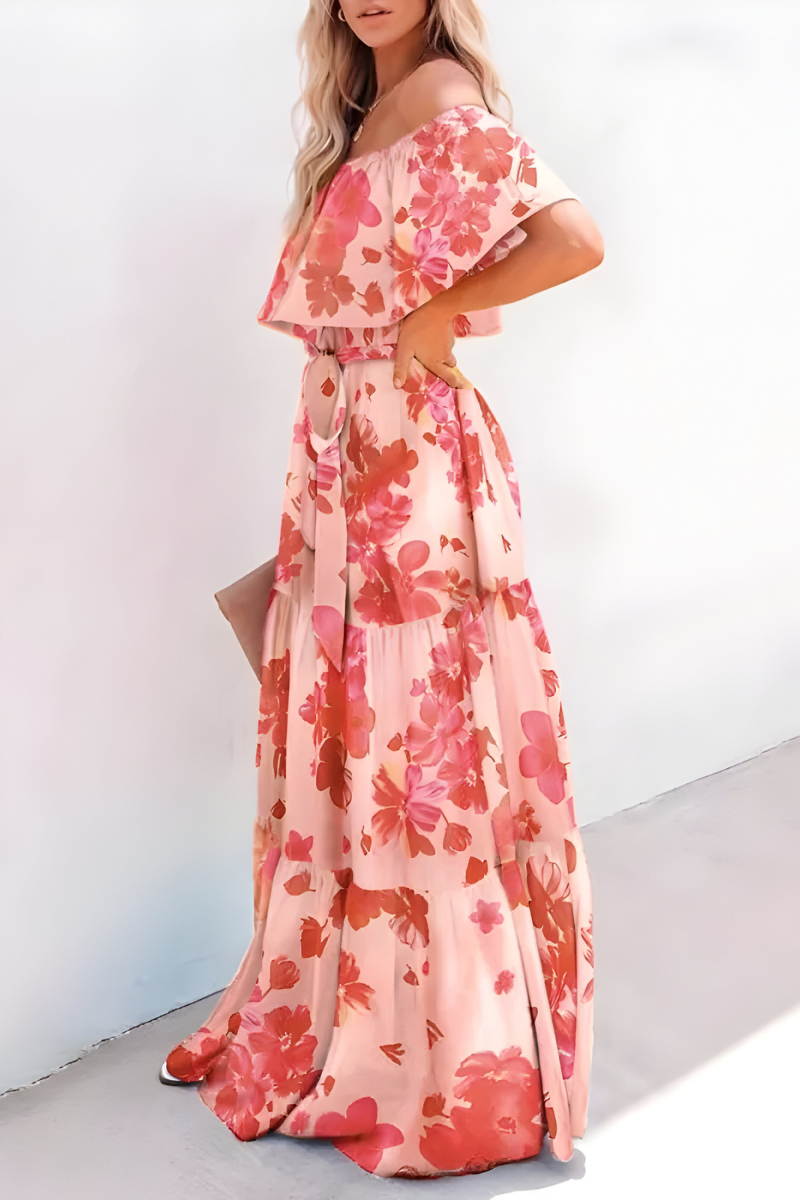 Islara DOT DRESS – Plus size off-shoulder zomerjurk met stippen