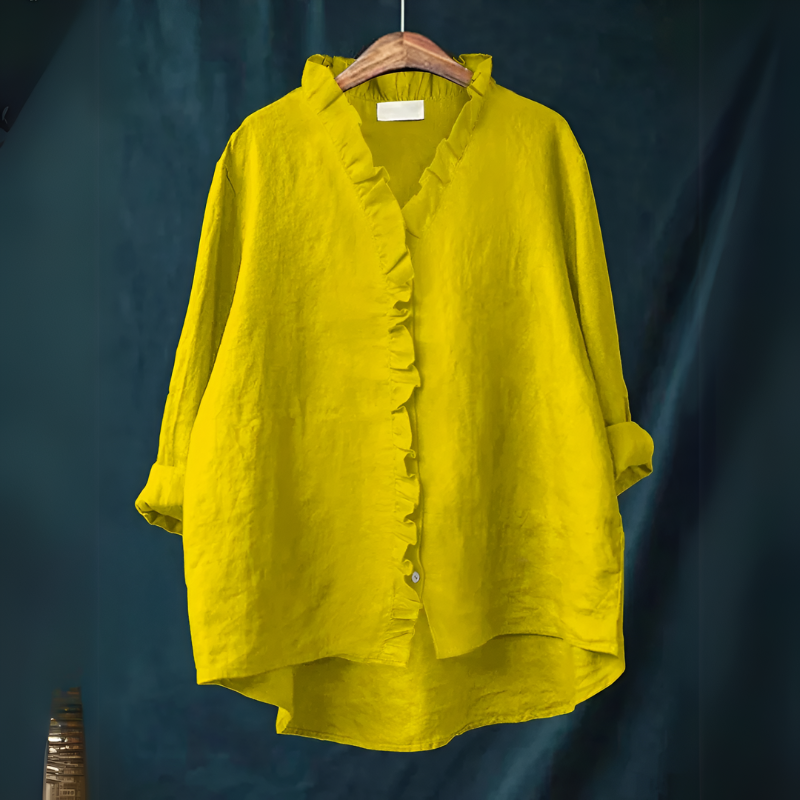 CLAIRELIA | Klassieke Ruches Blouse