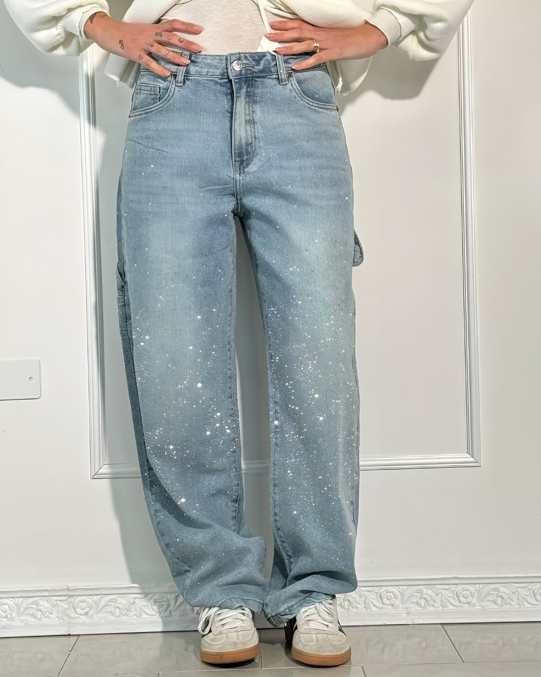 Denim Jeans met Sterrenstof
