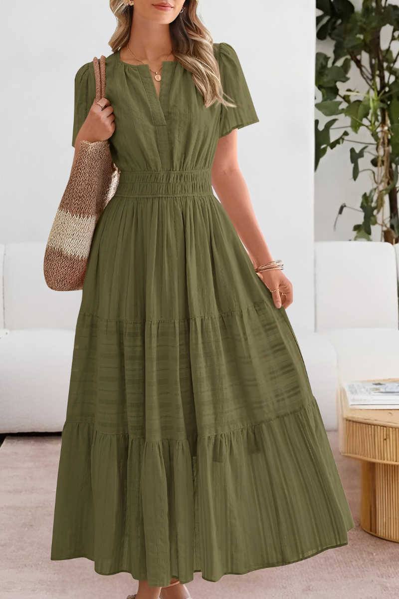 Islara BOHO FLOW – Zomerjurk met V-hals en zwierige pasvorm