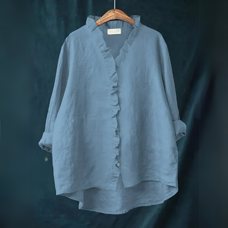CLAIRELIA | Klassieke Ruches Blouse