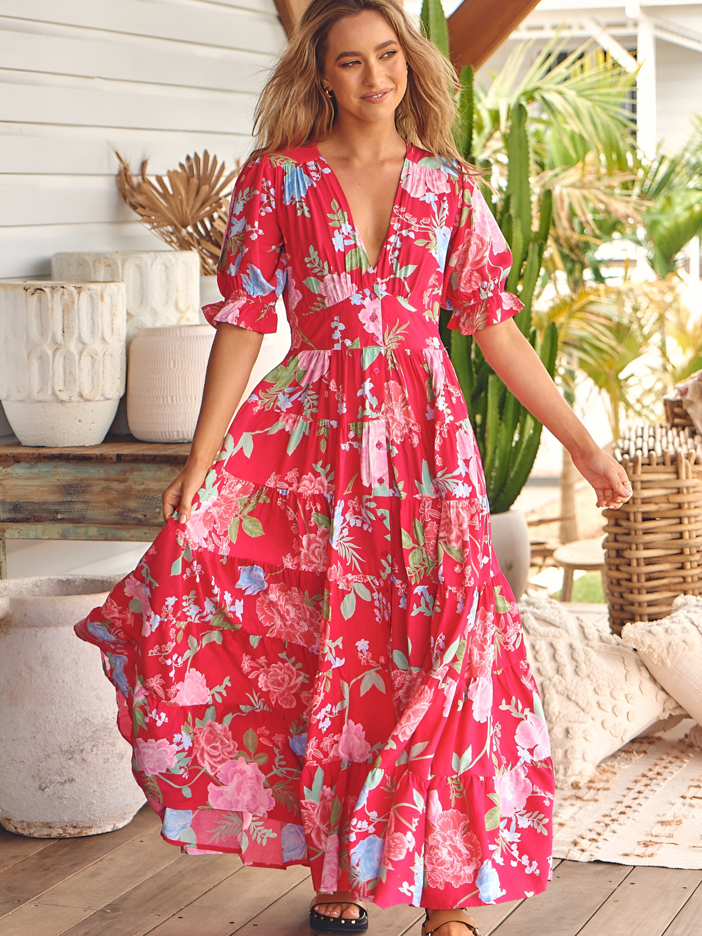 CLAIRELIA | Elegante Bloemenprint Jurk