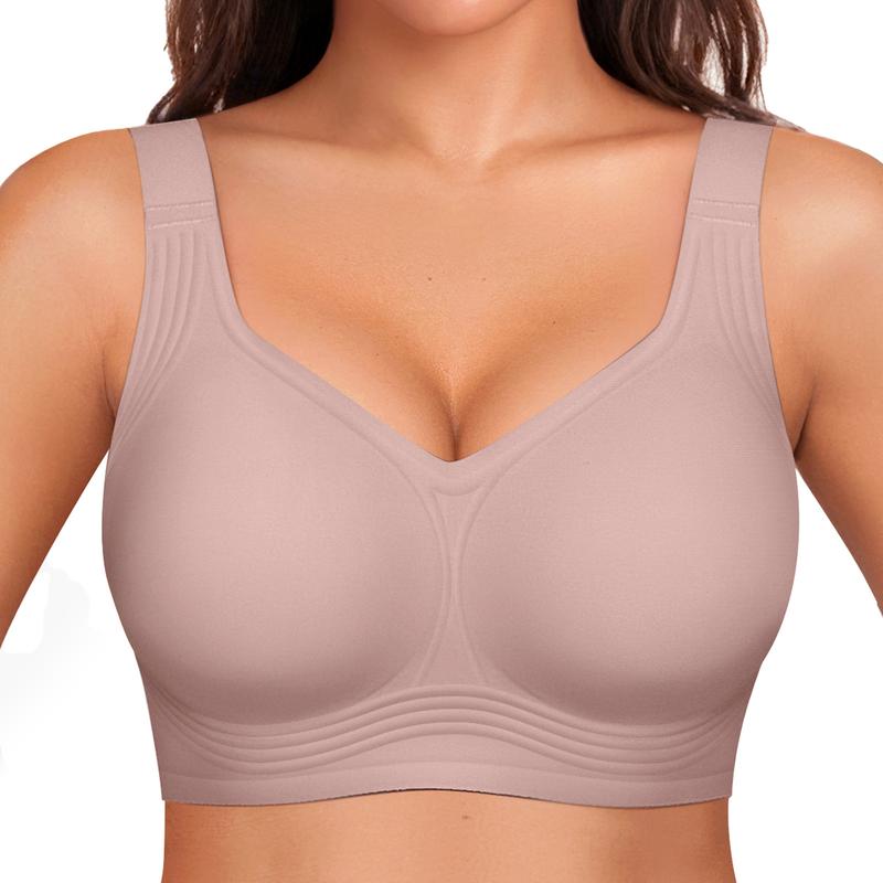 Damen Wireless BHs V Mesh Bequem Bralette Stützend