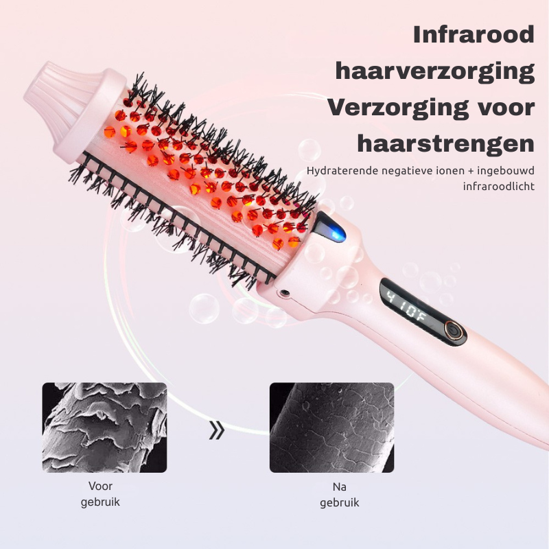 FRIZZFIX | 3-in-1-Thermobürste – Glätten, Locken & Frizz-freies Föhnen in einem Zug