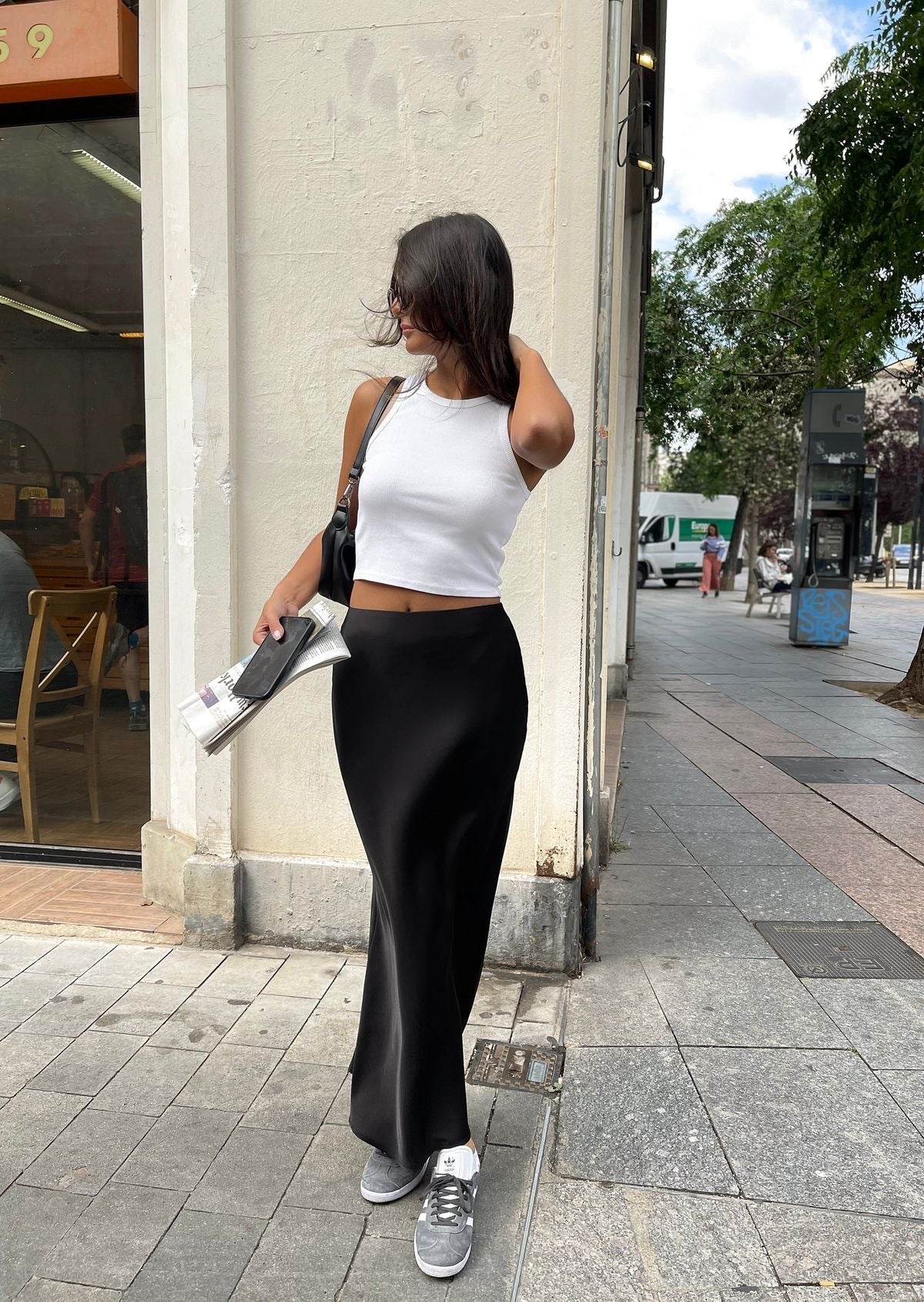 Satin Maxi Skirt