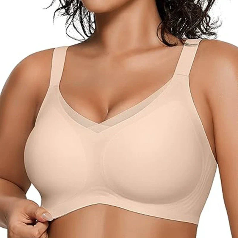 Damen Wireless BHs V Mesh Bequem Bralette Stützend