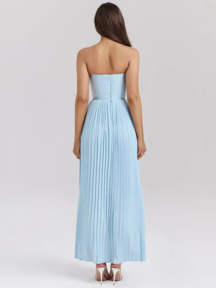 VEONA | Strapless Geplooide Jurk