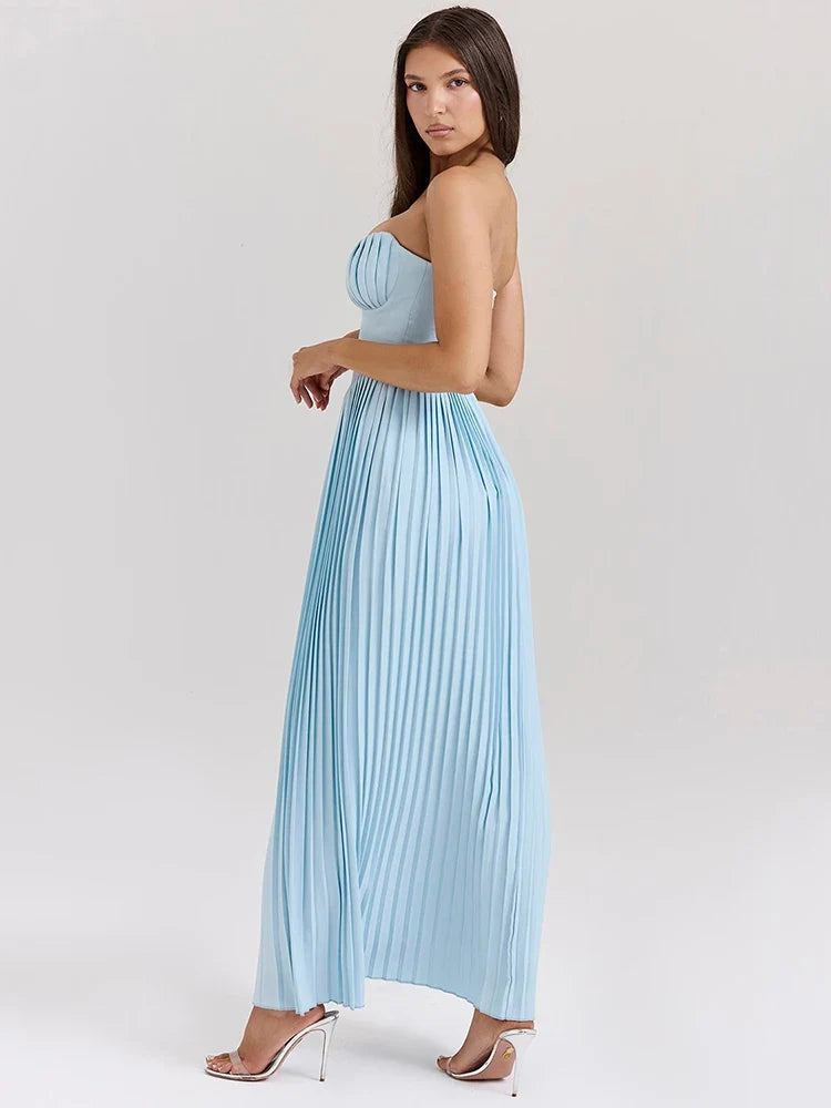 VEONA | Strapless Geplooide Jurk