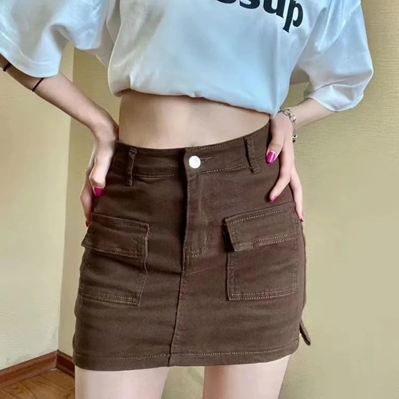 Faux Spijker Skorts