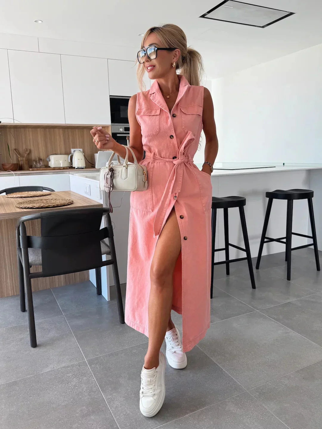 SÔL STUDIO Maxi Denim Jurk