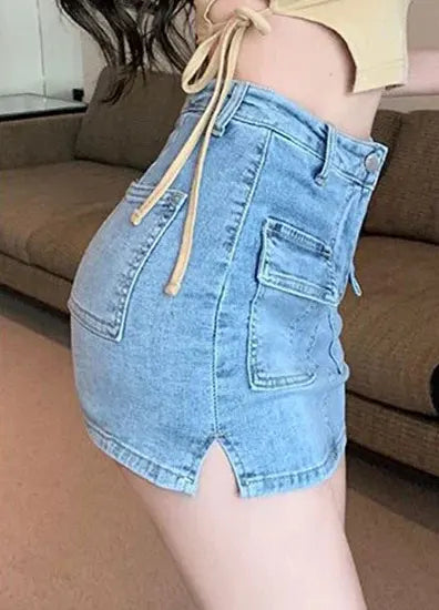 Faux Spijker Skorts