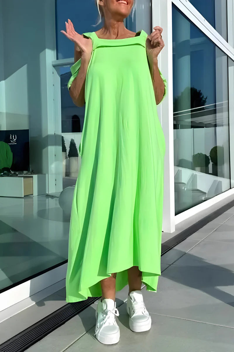 SUMMER TIFA | Lange Zomerjurk - Off-Shoulder