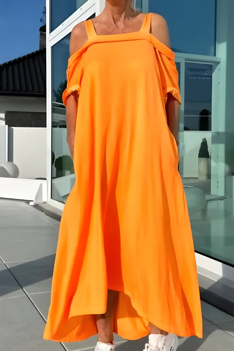 SUMMER TIFA | Lange Zomerjurk - Off-Shoulder