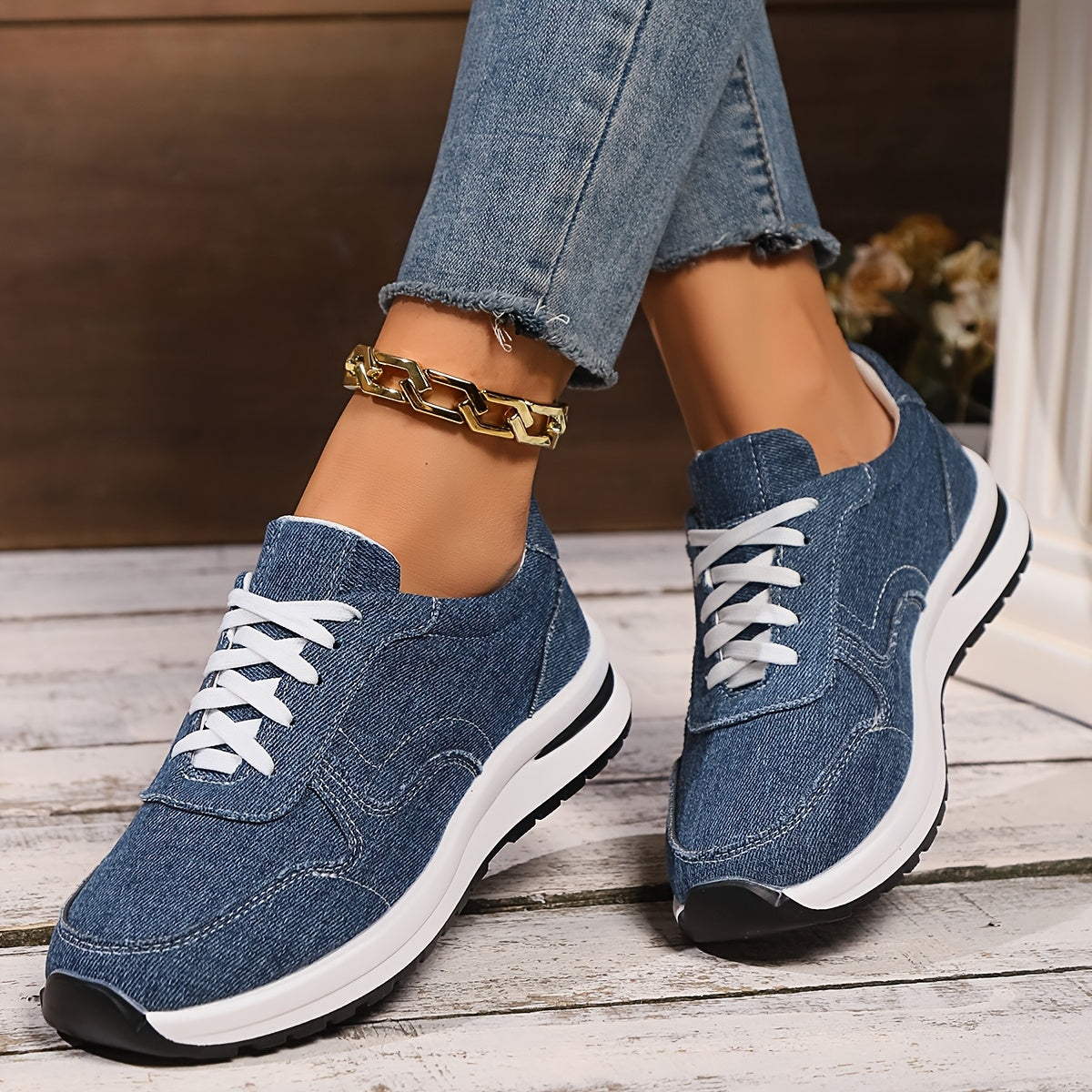 STRIDIA SNEAKERS | Orthopedische Sneakers met spijkerstof