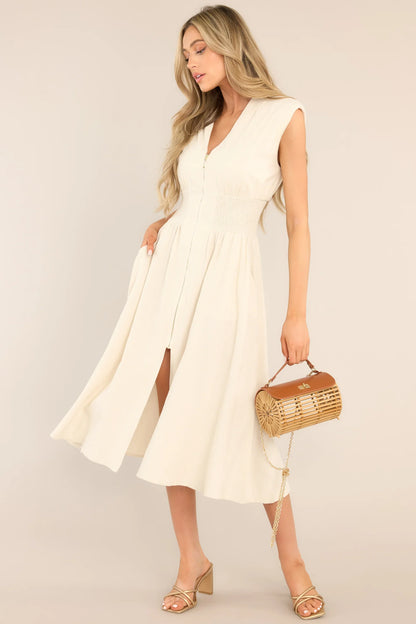 ELLARIA ZIP SLIT – Elegante Midi-jurk