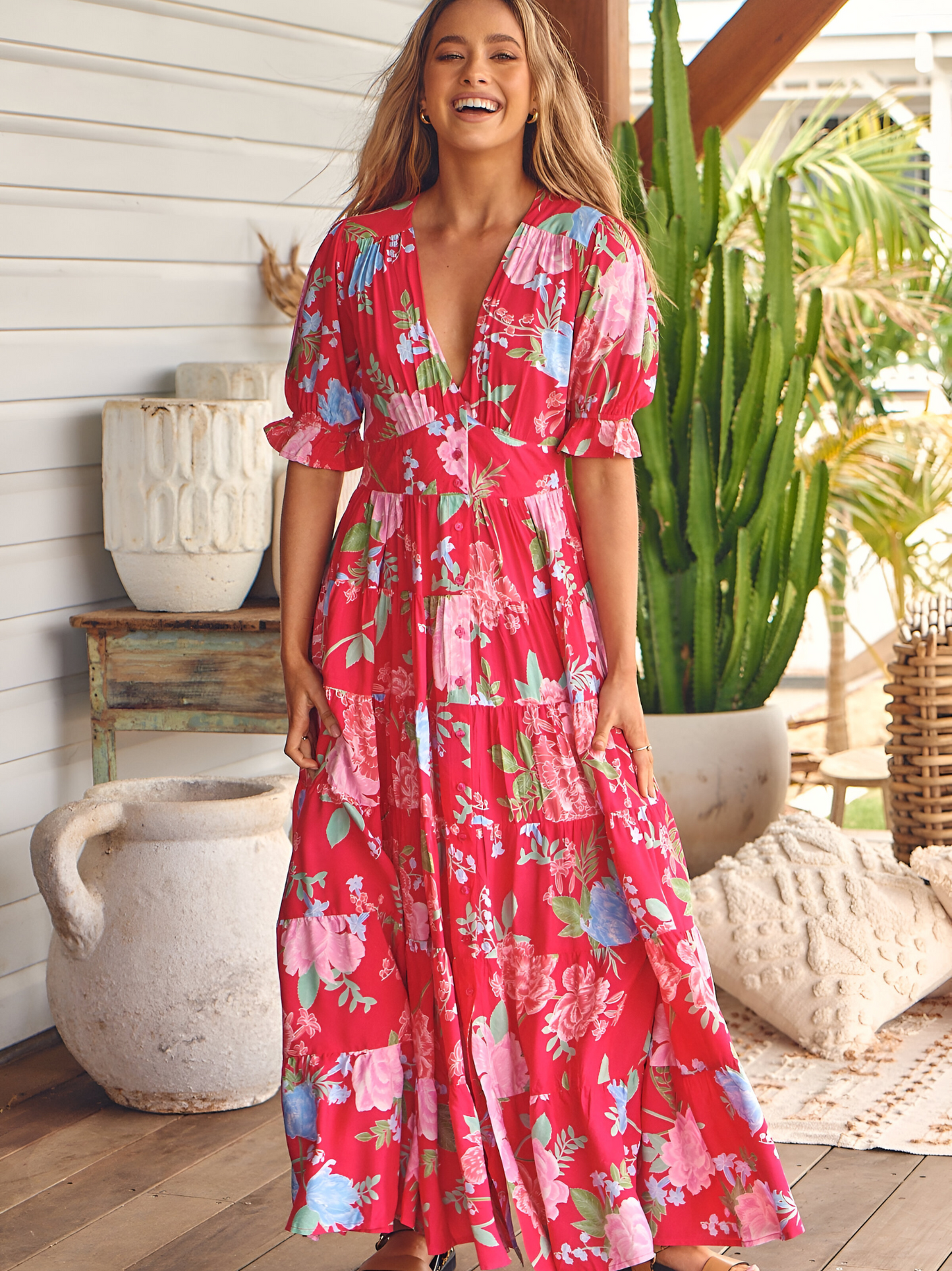 CLAIRELIA  | Elegante Bloemenprint Jurk