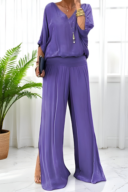 CAVANA | Elegante Jumpsuit met Wijde Pijpen