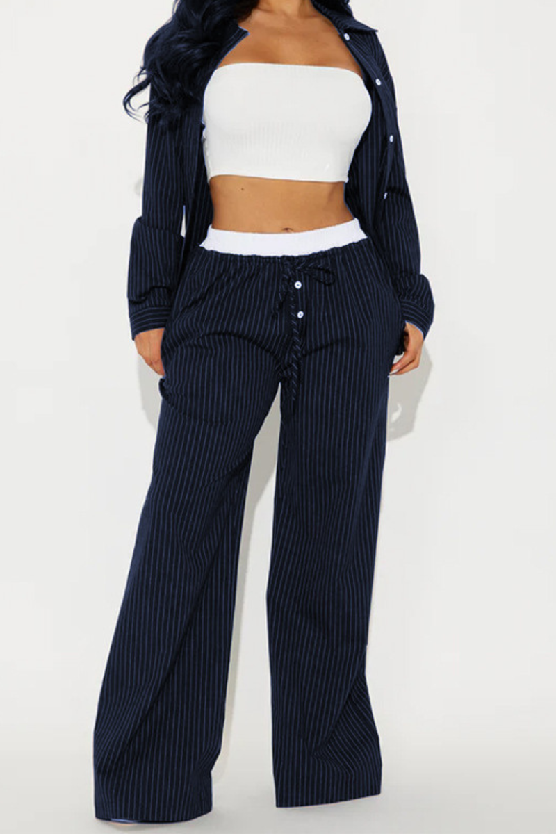 Tessa™ | Gestreiftes, bequemes zweiteiliges Set