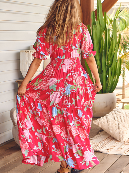 CLAIRELIA  | Elegante Bloemenprint Jurk